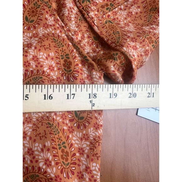 Joie Bree Caramel Multi Paisley Print Mini Silk Dress Size 4 - Picture 6 of 16
